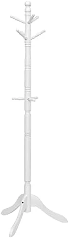 VASAGLE Coat Rack, Solid Wood Coat Stand, Free Standing Hall Coat Tree With 10 Hooks For Coats, Hats, Bags, Purses, For Entryway, Hallway, Rubberwood, Dark Walnut URCR03WN 7 VASAGLE Coat Rack, Solid Wood Coat Stand, Free Standing Hall Coat Tree With 10 Hooks For Coats, Hats, Bags, Purses, For Entryway, Hallway, Rubberwood, Dark Walnut URCR03WN - Image 7