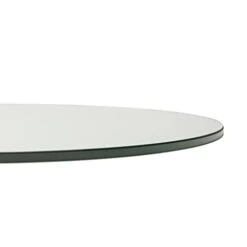Pro Safe Glass 27" Round Tempered Clear Glass Table Top - 1/4" Thick With Flat Polish Edge -Songmics Furniture Shop 11G5yYVPb4L