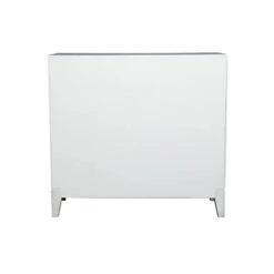 Simple Relax 2 Door Accent Cabinet With Geometric Carving, Antique White -Songmics Furniture Shop 11NyrAzsSmL