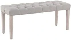 HEAH-YO Modern Velvet Tufted Bench, 18" Seat Height Upholstered Ottoman Dining Bench With Pull Rings, Nailhead Trim Footstool For Entryway Bedroom Kitchen Dining Table, Black -Songmics Furniture Shop 210OFoWRtdL. AC