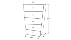 Zuri Furniture Vailan 5 Drawer Mirrored Modern Chest -Songmics Furniture Shop 212us2LZcRL