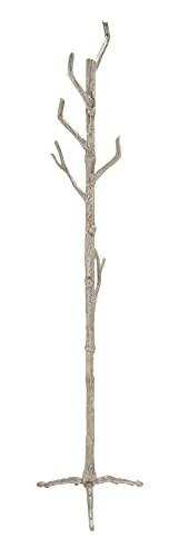 Deco 79 Eclectic Aluminum Solid Coat Rack, 17" X 17" X 71", Silver
