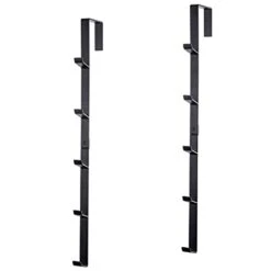 MyGift Black Metal Over The Door Hooks Heavy Duty Hanger For Hats, Coat, Scarf, And Purse, Door Hanging Rack With 5 Hooks, Set Of 2 -Songmics Furniture Shop 213jllguiRL