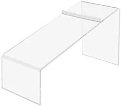 6 Pack Acrylic Shoe Display Stand Clear Premium Lucite 4 Inch Wide X 5 Inch High Slanted Footwear Showcase Riser With Heel Stop For Retail Shops And Clothing Stores By Marketing Holders -Songmics Furniture Shop 214Wwz99guL. AC