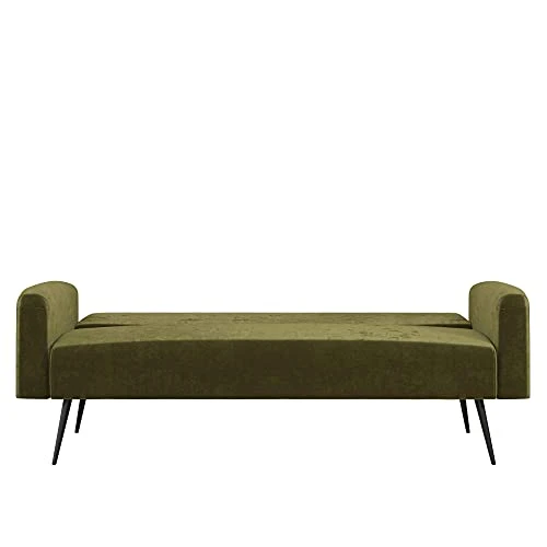 Novogratz 2360979N Z Stevie, Convertible Sofa Bed Couch, Green Velvet Futon 4 Novogratz 2360979N Z Stevie, Convertible Sofa Bed Couch, Green Velvet Futon - Image 4