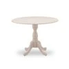 East West Furniture Dinning DMT-ABC-TP Dining Room Table Round Tabletop And 42 X 30-Wire Brush Butter Cream Finish