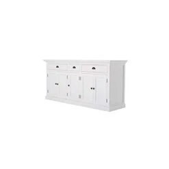 BOWERY HILL Mahogany Wood Kitchen Hutch Cabinet With 5 Doors 3 Drawers In White -Songmics Furniture Shop 21Cdpd0VFqL