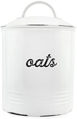 AuldHome Farmhouse Enamelware Straw Holder (White); Rustic Metal Straw Storage Canister -Songmics Furniture Shop 21D55ayrQL. AC