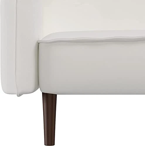 Jmaxo Futon Sofa Bed, 75Inches Modern Convertible Sleeper Couch With 3 Angles Adjustable Back And Solid Wood Leg For Living Room/Bedroom/Apartment/Office, White 5 Jmaxo Futon Sofa Bed, 75Inches Modern Convertible Sleeper Couch With 3 Angles Adjustable Back And Solid Wood Leg For Living Room/Bedroom/Apartment/Office, White - Image 5