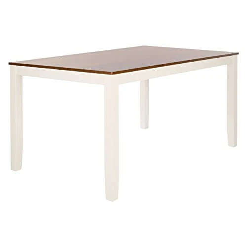 Safavieh Home Collection Silio White And Natural Rectangle Dining Table, 0 3 Safavieh Home Collection Silio White And Natural Rectangle Dining Table, 0 - Image 3
