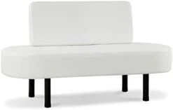 BarberPub Waiting Room Chairs Reception Settee Bench, Leather Upholstered Dining Bench With Backrest, Office Salon Furniture W702 (Dark Grey) -Songmics Furniture Shop 21HSRPrA1uL. AC