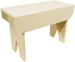 2 Ft Wood Bench Long (Solid Cottage White) 25 2 Ft Wood Bench Long (Solid Cottage White) -Songmics Furniture Shop 21IAmnnE L. AC