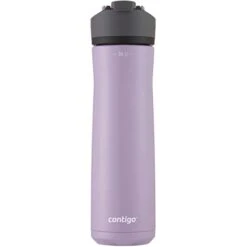 Contigo Cortland Chill 2.0 Stainless Steel Vacuum-Insulated Water Bottle With Spill-Proof Lid, Keeps Drinks Hot Or Cold For Hours With Interchangeable Lid, 24oz, Lavender