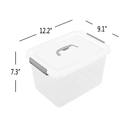 Callyne 10 L Clear Plastic Storage Box, 6-Pack Storage Latch Box 2 Callyne 10 L Clear Plastic Storage Box, 6-Pack Storage Latch Box - Image 2
