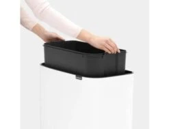 Brabantia Bo Trash Can - 1 X 9.5 Gal Inner Bucket (White) Waste/Recycling Garbage Can, Removable Compartment -Songmics Furniture Shop 21PPi6O4ppL