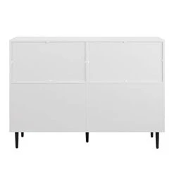 Walker Edison Mila Modern 6 Drawer Storage Buffet, 52 Inch, White And Rustic Oak -Songmics Furniture Shop 21RlXE2cM5S