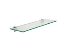 Spancraft 6" X 27" Glass Shelf - Brushed Steel Finish