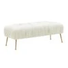 TOV Furniture TOV-IHOC68201 Jessica Velvet Bench Cream