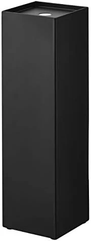 Yamazaki 7851 Toilet Paper Holder, Black, Approx. W 4.5 X D 4.5 X H 15.2 Inches (11.5 X 11.5 X 38.5 Cm), Tower, Toilet Storage, Shelf