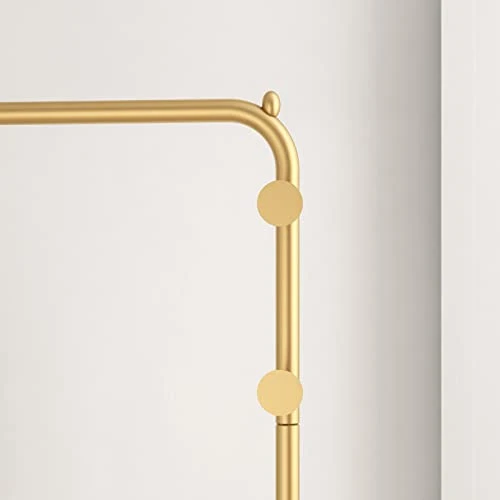 Metal Coat Rack Freestanding With Natural Marble Base, Entryway Coats Hanger Stand With 3 Hooks, Home Hotel Hall Tree-Gold 4 Metal Coat Rack Freestanding With Natural Marble Base, Entryway Coats Hanger Stand With 3 Hooks, Home Hotel Hall Tree-Gold - Image 4