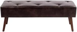 Furniliving 44 Inch Tufted Bench, Leather Footrest Stool Bedroom Bench Seat, Upholstered Tufted Beathable Fabrics Ottoman Bench With X-Shaped Wood Legs For Kitchen, Solid Wood Indoor Bench -Songmics Furniture Shop 21Z0T4 BpIL. AC