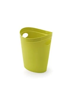 Addis 514805 Plastic Waste Paper Bathroom Bedroom Office Bin, 12 Litre, Lime Green