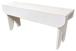 Sawdust City 4 Foot Wood Bench (Old Cottage White)