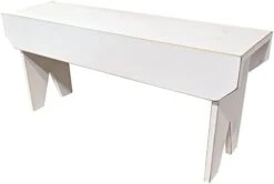 Sawdust City 4 Foot Wood Bench (Old Cottage White) -Songmics Furniture Shop 21caKBhfx4L. AC