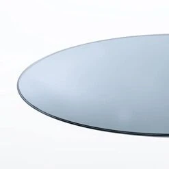 Pubpok26" Round 1/2" Thick Clear Glass Table Top With Ogee Edge