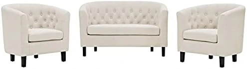 Modway Prospect Upholstered Fabric Living Room, Loveseat And Two Armchairs Set, Azure 11 Modway Prospect Upholstered Fabric Living Room, Loveseat And Two Armchairs Set, Azure - Image 11