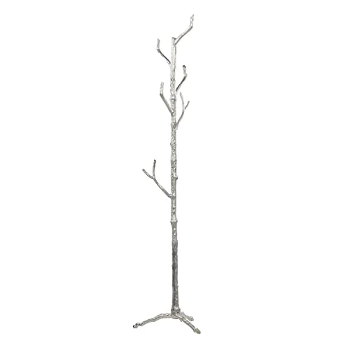 Deco 79 Eclectic Aluminum Solid Coat Rack, 17" X 17" X 71", Silver 6 Deco 79 Eclectic Aluminum Solid Coat Rack, 17" X 17" X 71", Silver - Image 6