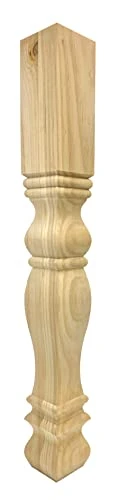 Highland Manor Wood Products Square Bedford Dining Table Leg - 29" Tall X 3 1/2" Wide (Pine)