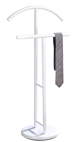 Kings Brand Furniture - Meadut Metal Suit Wardrobe Valet Stand, White 1 Kings Brand Furniture - Meadut Metal Suit Wardrobe Valet Stand, White