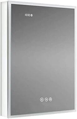 Blossom Recessed Or Surface LED Mirror Medicine Cabinet With Lights, LED Medicine Cabinet W/Defogger, Dimmer, 3X Makeup Mirror, Outlets & USB (24x32/Right Hinge/Zoom Mirror) -Songmics Furniture Shop 21oVCSdPlLL. AC 1