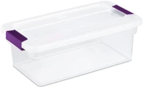 JOEY'Z Clear Plastic Storage Bins With Lids Stackable Storage Bins (Pack Of 12) 5 JOEY'Z Clear Plastic Storage Bins With Lids Stackable Storage Bins (Pack Of 12) - Image 5