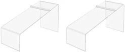 12 Pack Acrylic Shoe Display Stand Clear Premium Lucite Fits Sneakers 4 Inch Wide Slanted 9 Inch Deep Footwear Showcase Riser With Heel Stop For Retail Shops And Clothing Stores By Marketing Holders -Songmics Furniture Shop 21sYm1flo5L. AC 1