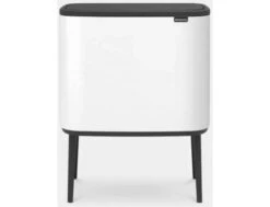 Brabantia Bo Trash Can - 1 X 9.5 Gal Inner Bucket (White) Waste/Recycling Garbage Can, Removable Compartment -Songmics Furniture Shop 21tDlRaj0BL 1