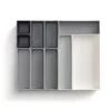 Joseph Joseph Blox 10 Piece Plastic Storage Trays Cosmetics, Stationary, Utensils Drawer Organizer Grey