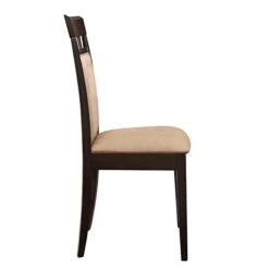 Coaster Home Furnishings Gabriel Upholstered Back Panel Side Chairs Cappuccino And Beige (Set Of 2), 17.25"D X 20.75"W X 38.5"H (100773) 8 Coaster Home Furnishings Gabriel Upholstered Back Panel Side Chairs Cappuccino And Beige (Set Of 2), 17.25"D X 20.75"W X 38.5"H (100773) -Songmics Furniture Shop 21yWIUYcVKL