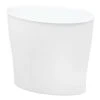 IDesign InterDesign Plastic Wastebasket Trash Bathroom, Bedroom Or Office – 10 Litres,White Nuvo Waste Can