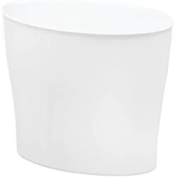 IDesign InterDesign Plastic Wastebasket Trash Bathroom, Bedroom Or Office – 10 Litres,White Nuvo Waste Can -Songmics Furniture Shop 21yl6Ouz4dL. AC