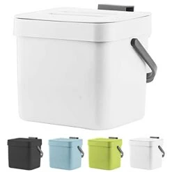 LALASTAR Compost Bin With Lid, Hanging Small Trash Can With Lid Under Sink For Kitchen, Food Waste Bin For Countertop, Mountable Garbage Can For Bathroom, RV, 5L/1.3 Gal, Black 23 LALASTAR Compost Bin With Lid, Hanging Small Trash Can With Lid Under Sink For Kitchen, Food Waste Bin For Countertop, Mountable Garbage Can For Bathroom, RV, 5L/1.3 Gal, Black -Songmics Furniture Shop 31 mQIAXT6L
