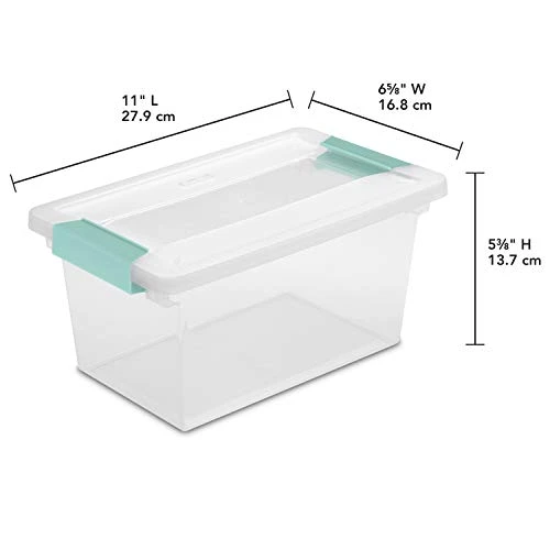 Sterilite Medium Clip Storage Box, Clear (pack Of 4) 2 Sterilite Medium Clip Storage Box, Clear (pack Of 4) - Image 2