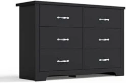 LINSY HOME 5 Drawer Chest, Black Dresser For Bedroom, Modern Dresser Tall Dresser, SGS Certified Wood Storage Chest Of Drawers For Nursery Kids Room Living Room -Songmics Furniture Shop 31046ee8FqL. AC