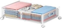 Under Bed Storage Containers, Under Bed Shoe Storage With Wheels, Foldable Bedroom Storage Organization With Handles, Under Bed Storage Bins Drawer For Clothes, Blankets And Shoes, Bedding (2 Pack, Black) 16 Under Bed Storage Containers, Under Bed Shoe Storage With Wheels, Foldable Bedroom Storage Organization With Handles, Under Bed Storage Bins Drawer For Clothes, Blankets And Shoes, Bedding (2 Pack, Black) -Songmics Furniture Shop 3107xj8yeuL. AC