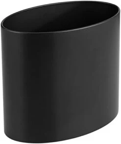 MDesign Stainless Steel Metal Oval Trash Can, Small 2.09 Gallon Wastebasket, Garbage Basket Bin For Bathroom, Bedroom, Kitchen, Or Home Office, Holds Waste And Recycle, Mirri Collection, Brushed -Songmics Furniture Shop 310VnxP7O1L. AC