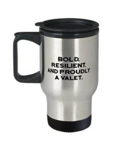 GENERIC Funny Valet Gifts, BOLD, RESILIENT, AND PROUDLY A VALET, Birthday Travel Mug For Valet From Friends, Valet Bottle Gift Set, Valet Bottle Gift Ideas, Valet Bottle Gifts For Him, Valet Bottle Gifts For