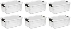 Sterilite 30 Quart Clear Plastic Stackable Storage Container Bin Box Tote With White Latching Lid Organizing Solution For Home & Classroom, 24 Pack 24 Sterilite 30 Quart Clear Plastic Stackable Storage Container Bin Box Tote With White Latching Lid Organizing Solution For Home & Classroom, 24 Pack -Songmics Furniture Shop 311AnfoKOVL. AC
