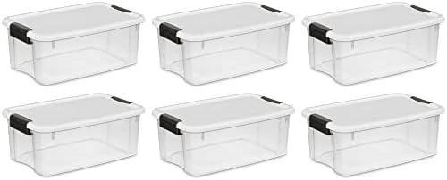 Sterilite 30 Quart Clear Plastic Stackable Storage Container Bin Box Tote With White Latching Lid Organizing Solution For Home & Classroom, 24 Pack 10 Sterilite 30 Quart Clear Plastic Stackable Storage Container Bin Box Tote With White Latching Lid Organizing Solution For Home & Classroom, 24 Pack - Image 10