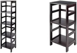 Winsome Wood Capri Wood 4 Section Storage Shelf With 4 Beige Fabric Foldable Baskets -Songmics Furniture Shop 311BuM1gtzL. AC